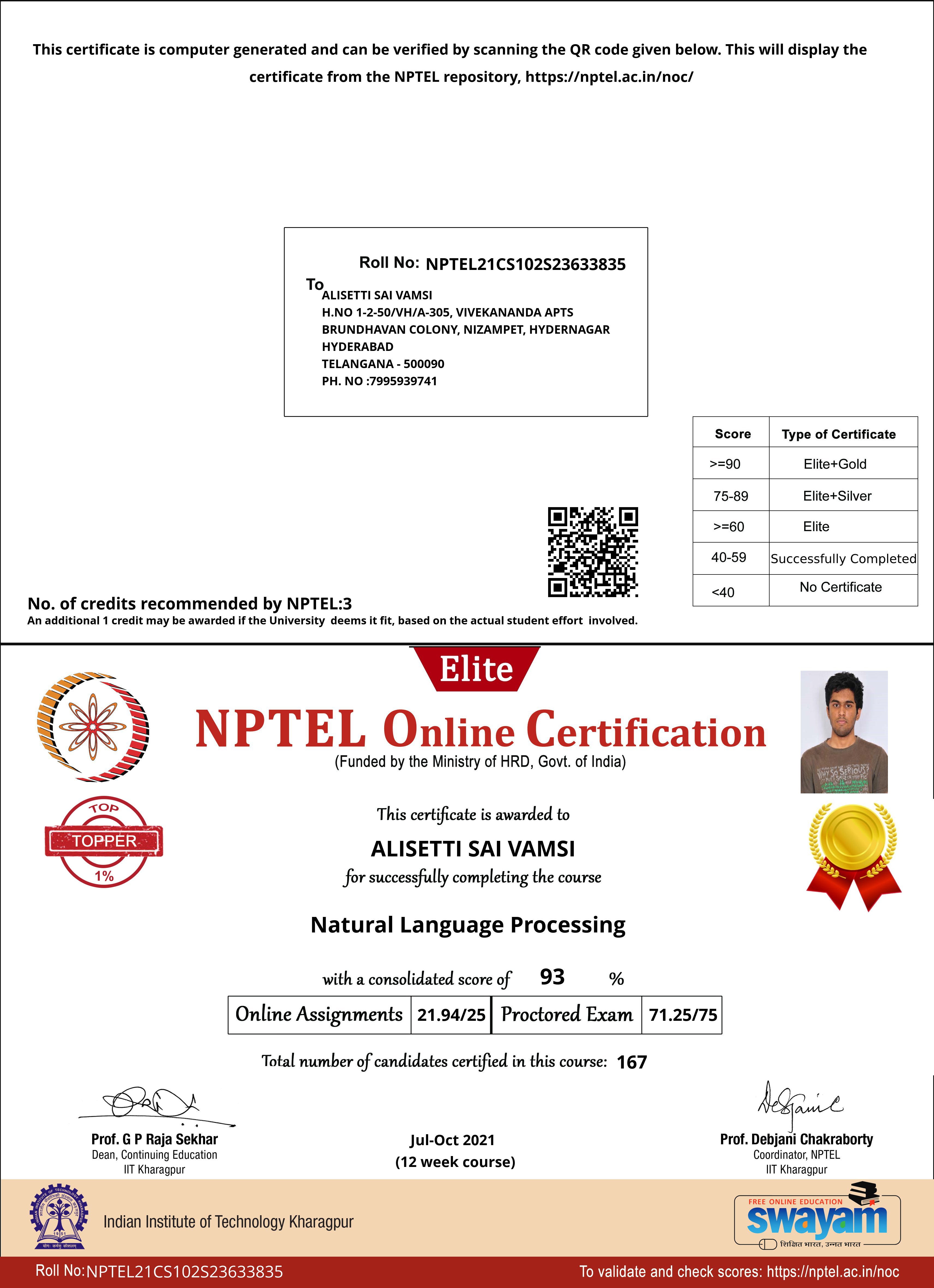 Natural Language Processing Certification - Top 1%